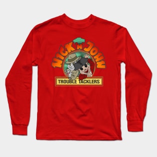 Nick Valentine and John Hancock "Trouble Tacklers" Long Sleeve T-Shirt